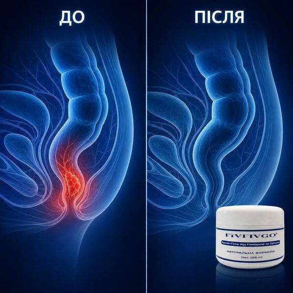 Крем-гель від геморою та тріщин FIVFIVGO, 100 мл FIVFIVGO-100 фото