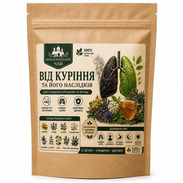 Монастирський чай від куріння, 100 г MONASTYRSKYI-TEA-100 фото